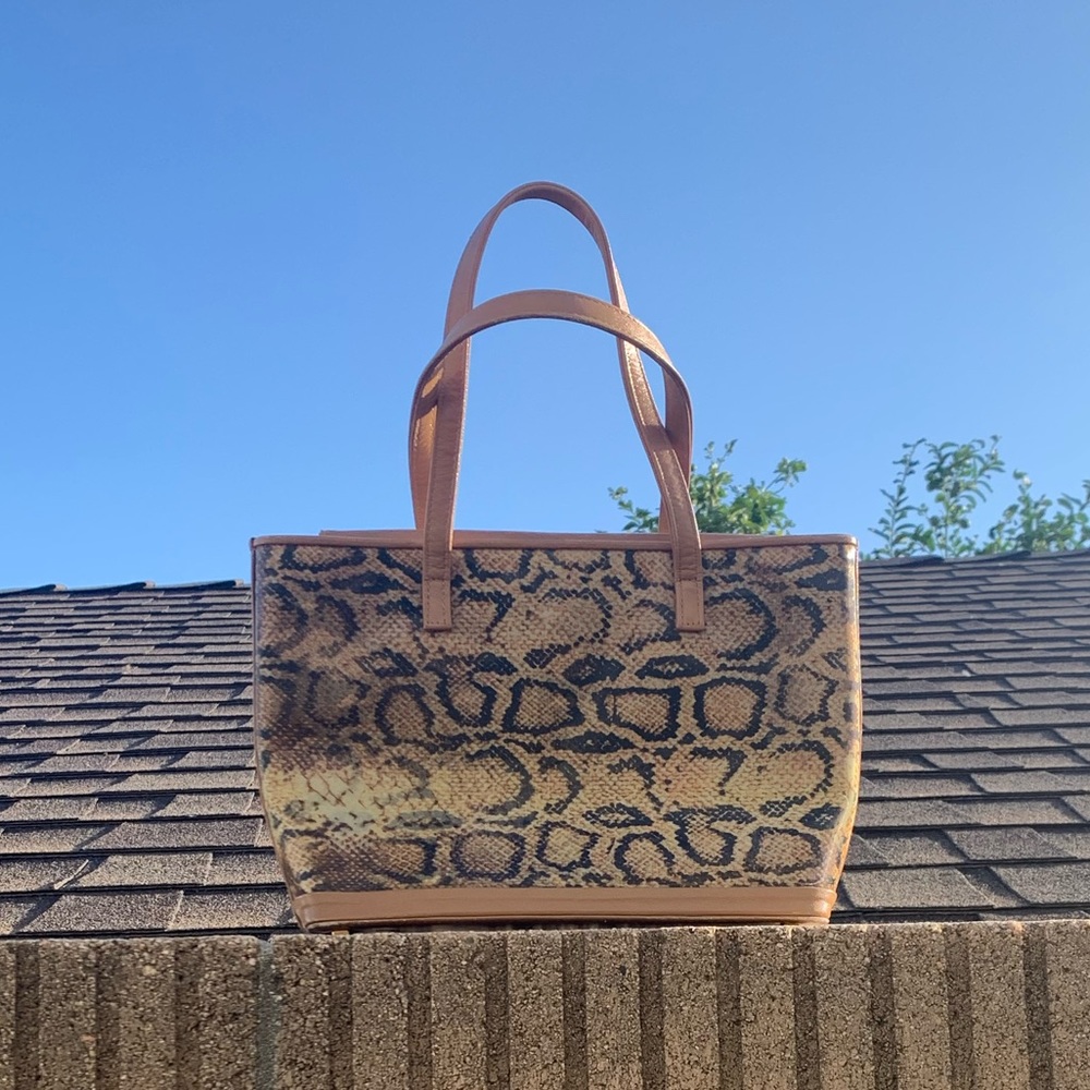 Stuart Weitzman snakeskin tote